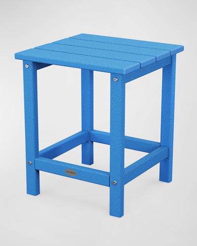 Shop Polywood Long Island 18" Side Table In Pacific Blue