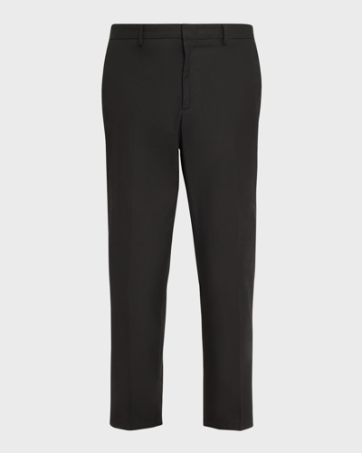 Shop Jil Sander Men's Washed Cotton Trousers In Black