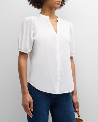 Shop Paige Arra Short-sleeve Top In White