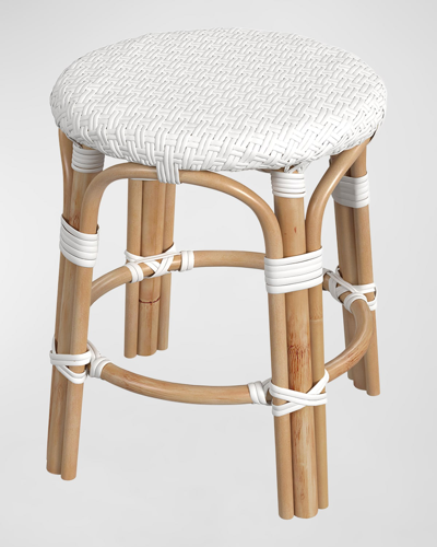 Shop Butler Specialty Co Tacy 18" Rattan Dining Stool In White