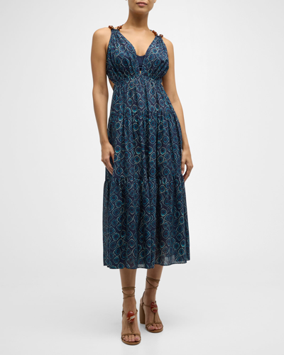 Shop Ulla Johnson Aralyn Sun Dress Coverup In Aquamarine
