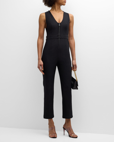 Shop Rivet Utility Rockstar Front Zip Jumpsuit In Black