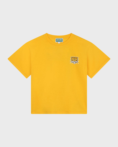 Shop Kenzo Boy's Graphic Short-sleeve T-shirt In Yellow