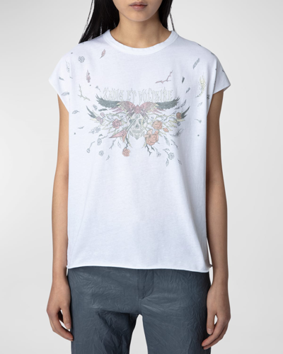 Shop Zadig & Voltaire Cecilia Concert Wings T-shirt In Blanc