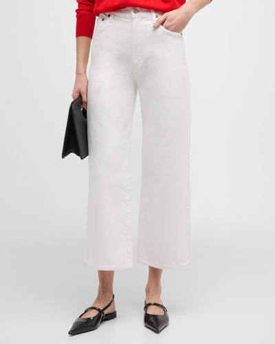 Shop Agolde Harper Crop Jeans In Sour Cream