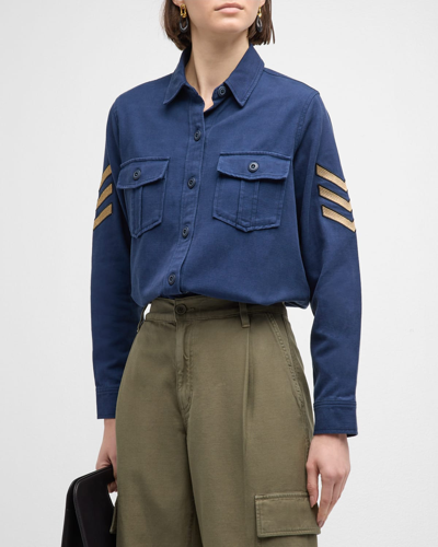 Shop Rails Loren Military Shirt Jacket In Navy