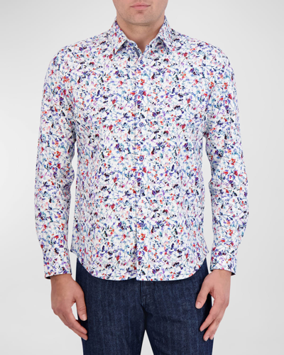 Shop Robert Graham Men's Bavaro Cotton-stretch Sport Shirt In Multi