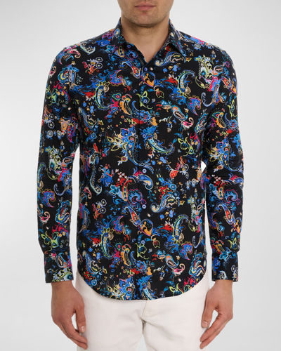 Shop Robert Graham Men's Electric Reef Printed Cotton Sport Shirt In Multi