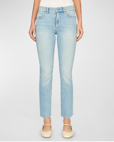 Shop Dl1961 Mara Straight Mid-rise Instasculpt Ankle Jeans In Fountain