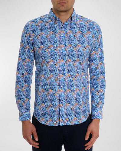 Shop Robert Graham Men's Venlow Cotton Geometric-print Sport Shirt In Multi