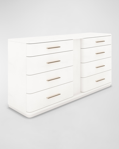 Shop Casa Ispirata Continental 8-drawer Dresser In Lino Bianco