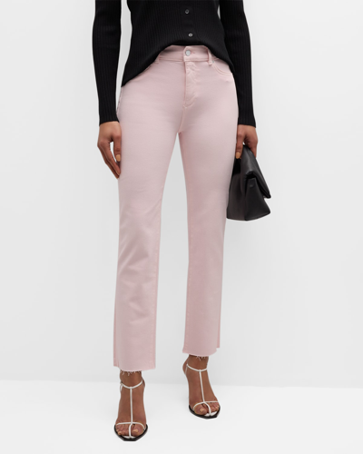 Shop Dl1961 Mara Straight Mid-rise Instasculpt Ankle Jeans In Rosewater