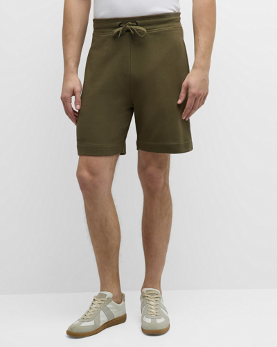Shop Canada Goose Men's Huron Drawstring Shorts In Military Green