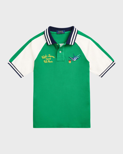 Shop Ralph Lauren Boy's Parisian-inspired Polo Shirt In Cruise Green