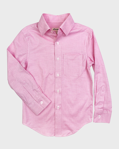 Shop Appaman Boy's Standard Long-sleeve Shirt In Laveno Pink