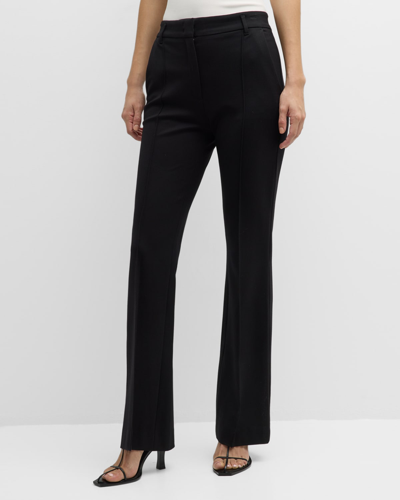 Shop Dorothee Schumacher Emotional Essence High-rise Pintuck Pants In Pure Black
