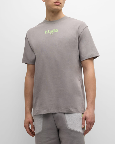 Shop Puma X Pleasures Men's Graphic T-shirt In Grey