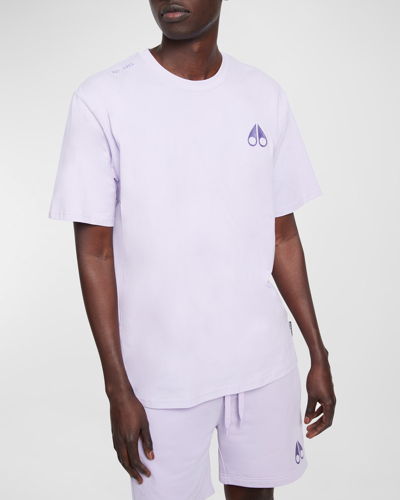 Shop Moose Knuckles Men's Henri T-shirt In Orchid Petal