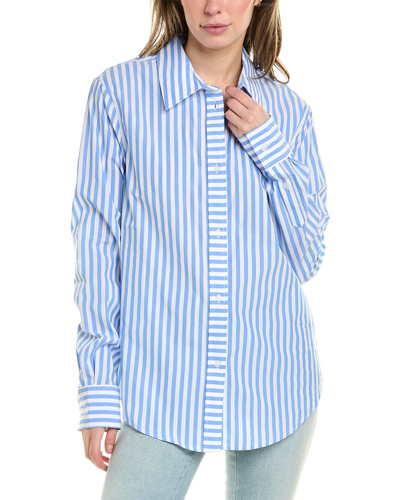 Shop Solid & Striped The Lauren Shirt In Blue