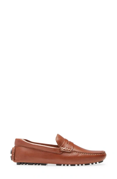 Nordstrom Brody Driving Penny Loafer In Tan Leather