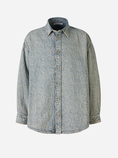 Shop Acne Studios Cotton Denim Overshirt In Blau Denim