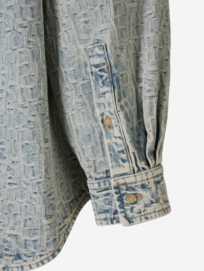 Shop Acne Studios Cotton Denim Overshirt In Blau Denim