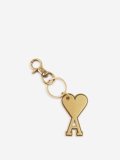 Shop Ami Alexandre Mattiussi Ami Paris Logo Keychain In Daurat