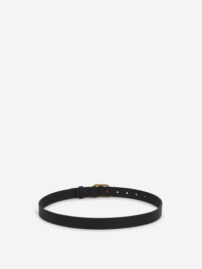 Shop Balenciaga Monogram Leather Belt In Negre