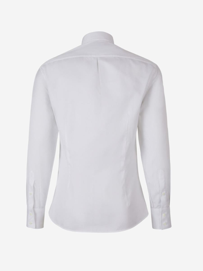 Shop Brunello Cucinelli Plain Cotton Shirt In Blanc