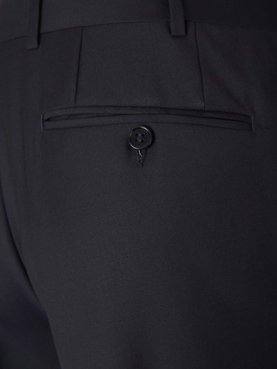 Shop Canali Wool Suit In Night Blue Colour