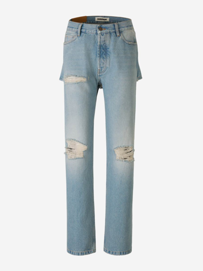 Shop Darkpark Naomi Cotton Jeans In Blau Denim