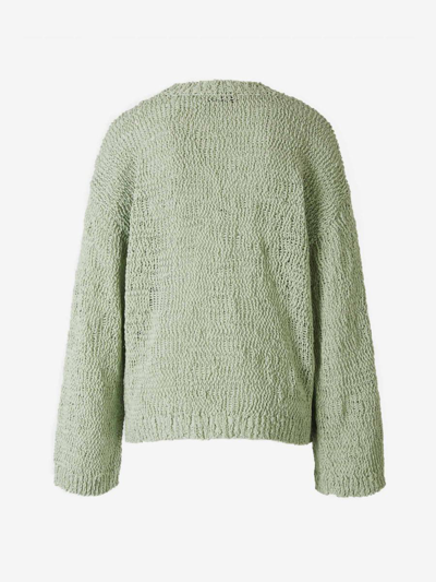 Shop Dorothee Schumacher Cotton Knit Sweater In Verd Menta