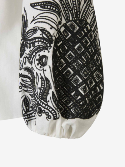 Shop Dorothee Schumacher Linen Textured Blouse In Blanc
