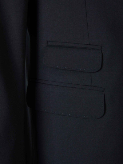 Shop Dsquared2 Plain Wool Suit In Blau Marí