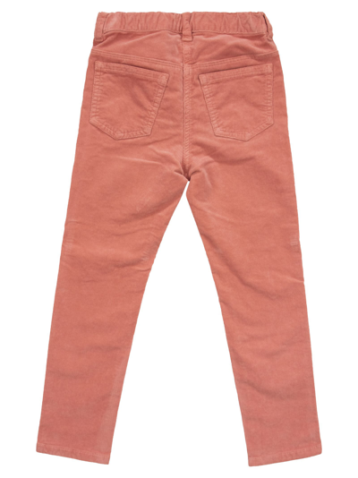 Shop Il Gufo Ribbed 5-pocket Trousers In Bubble Pink