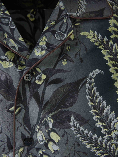 Shop Etro Flower Silk Shirt In Bordeus