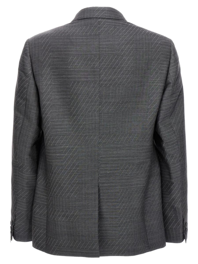 Shop Fendi ' Shadow' Blazer In Gray