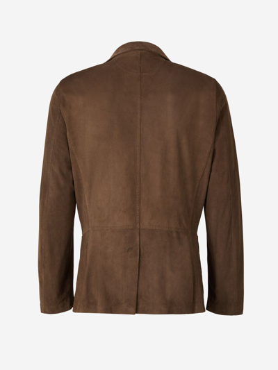 Shop Kired Leather Jacket In Brown