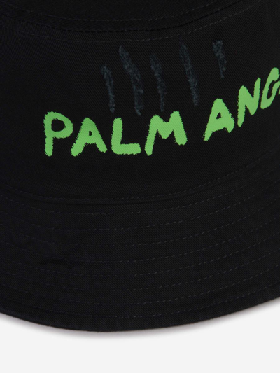 Shop Palm Angels Fisherman Hat Logo In Negre