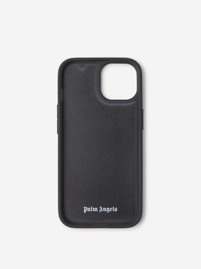 Shop Palm Angels Iphone 15 Logo Case In Negre