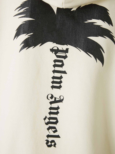 Shop Palm Angels Logo Cotton Sweatshirt In Groc Clar