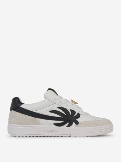 Shop Palm Angels Palm University Sneakers In Woven Logo On Tongue