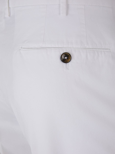 Shop Pt01 Slim Fit Stretch Trousers In White