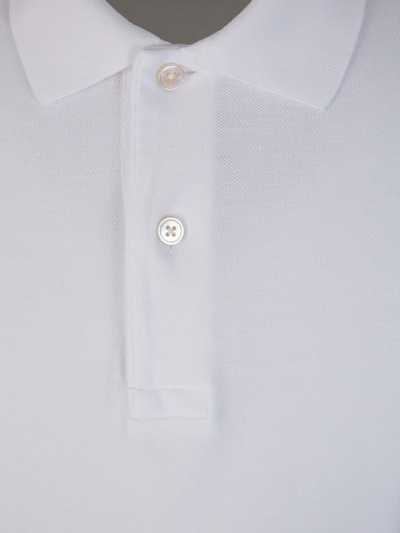 Shop Tom Ford Cotton Pique Polo In Blanc
