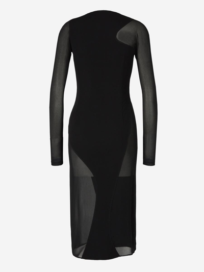 Shop Tom Ford Midi Tubino Dress In Negre