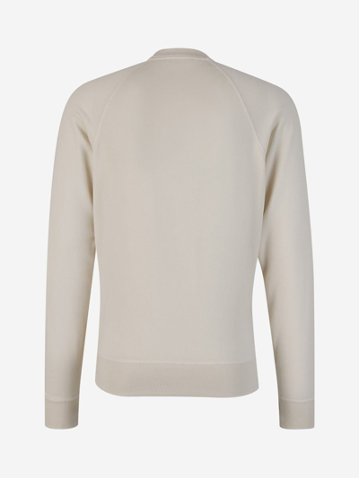 Shop Tom Ford Plain Crewneck Sweatshirt In Beix