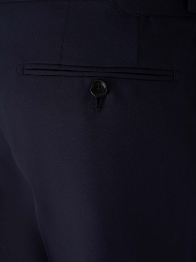 Shop Tom Ford Plain Wool Suit In Dark Blue