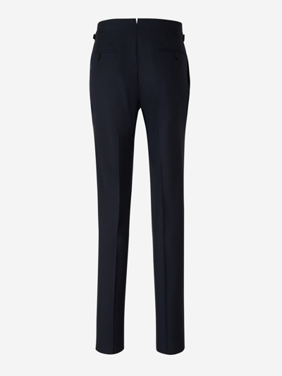 Shop Tom Ford Wool Suit In Navy Colour