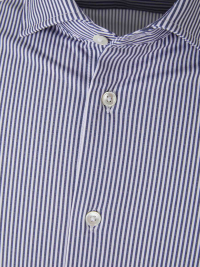Shop Traiano Milano Rossini Radical Shirt In Blue And White