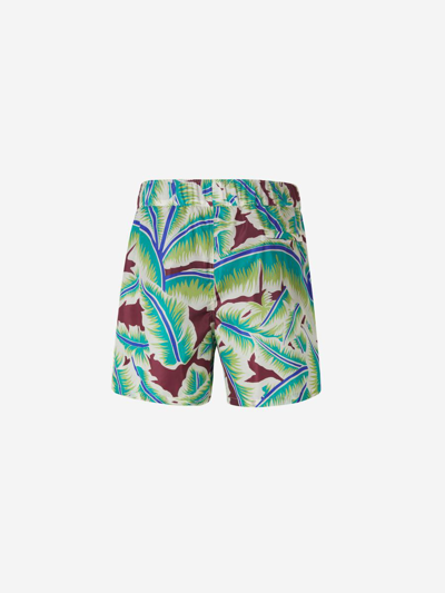 Shop Valentino Floral Motif Swim Shorts In Multied